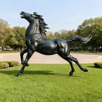 Grande statue de cheval en bronze pour la décoration de jardin et de place, taille et couleur personnalisables, sculpture en fonte métallique