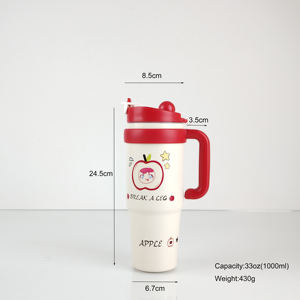 Design moderne Tasse à eau d'hiver mignonne Grande capacité de 1000ml Thermos pour filles Étudiants Nouveau Big <span class=keywords><strong>Mac</strong></span> Aspirateur portable de grande valeur - Product Image 3