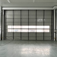 Porte électrique à empilage flexible robuste, grande portée, résistante au vent, pour usine, chantier naval, centre logistique
