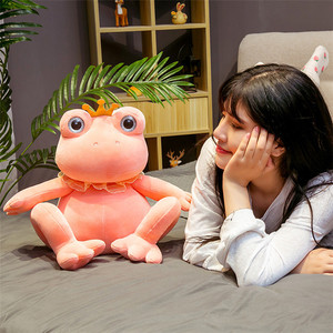 Peluche <span class=keywords><strong>Grenouille</strong></span> Princesse Personnalisée OEM ODM, Logo, Taille et Couleur Personnalisables, <span class=keywords><strong>Grenouille</strong></span> en Peluche avec Couronne Dorée et Dentelle, Mascotte pour Cadeau Promotionnel de Mariage - Product Image 3