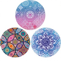 JIAMI HOME Lot de 3 tapis de souris antidérapants en tissu à motifs floraux colorés, style anime mignon, petits, doux et à prise en main agréable, pour la maison et le bureau