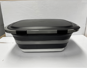Évier <span class=keywords><strong>pliable</strong></span> multifonctionnel de 20 L avec bouchon de vidange, bac de rangement de cuisine en plastique <span class=keywords><strong>pliable</strong></span> avec couvercle verrouillable - Product Image 4