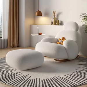 Sillón de Lujo <span class=keywords><strong>para</strong></span> Sala de Estar, Sillón Reclinable Individual, Sillón Mecedora Moderno, Sillón de Descanso con Brazos, Sillón Baymax <span class=keywords><strong>para</strong></span> Sala de Estar - Product Image 2