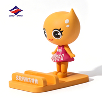 Longzhiyu - Soporte de Escritorio para Teléfono Móvil con Diseño de Mascota 3D en PVC, Personalizado con Logotipo OEM, Figuras de Anime Decorativas, 20 Años de Experiencia