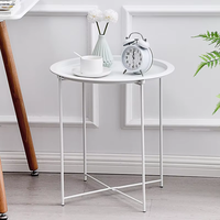 Table d'appoint compacte en métal pour canapé, style nordique, idéale pour salon – Plateau de service économique