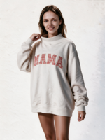 Sweat-shirt à col montant pour femme, longueur allongée, logo brodé personnalisé, streetwear, pull-over