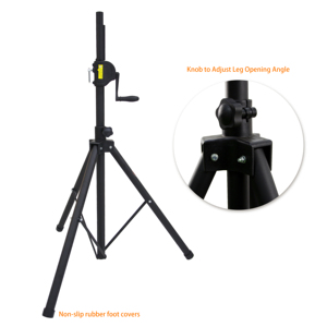 Support de haut-parleur réglable en hauteur WP-162B-2 avec trépied en nylon et manivelle - Product Image 6