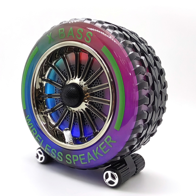 Professinal Tire Wireless BT Portable Active Speaker Super Bass Stereo Subwoofer Hifi Effect TF USB FM Radio Creative Speaker