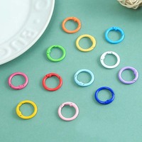 18 couleurs assorties Anneaux en O à ressort en alliage de zinc, porte-clés à ressort colorés, clips de fixation métalliques pour lanière, pour le camping et les sacs à main