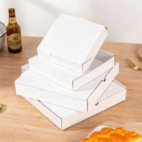 Conteneur à pizza en carton ondulé écologique personnalisable, adapté aux aliments, impression de logo personnalisée, revêtement UV, design quadricolore