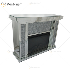 Inicio decoración interior <span class=keywords><strong>de</strong></span> cristal <span class=keywords><strong>de</strong></span> lujo aplastado diamante <span class=keywords><strong>espejo</strong></span> chimenea con viento caliente insertar en muebles <span class=keywords><strong>de</strong></span> sala <span class=keywords><strong>de</strong></span> WXWF-042 - Product Image 2