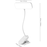Lampe LED rechargeable et à branchement secteur, double usage, lumière portable à clipser/de bureau 3 couleurs, lampe de lecture pour dortoir