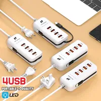 Adaptor Daya Pengisian Cepat Type-C & USB Multiport 66W PD QC3.0 dengan Proteksi OTP Tahan Api untuk Smartphone & Tablet
