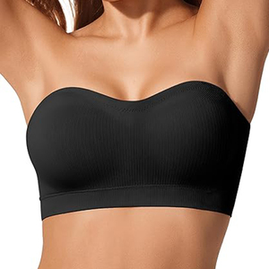 <span class=keywords><strong>Sujetador</strong></span> Bandeau <span class=keywords><strong>sin</strong></span> Tirantes, <span class=keywords><strong>sin</strong></span> Costuras, <span class=keywords><strong>sin</strong></span> Varillas, con Almohadillas Removibles y Correa Invisible Antideslizante para Mujer, Venta al Por Mayor de Fábrica - Product Image 1