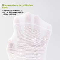 7549 Nouvelles chaussettes mi-mollet en coton pour hommes, printemps-été, respirantes, anti-transpiration, antibactériennes, décontractées