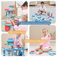 Table d'opération en plastique intéressante et jeu d'imitation pour enfants, ainsi que kit d'outils de jeu pour la maternelle