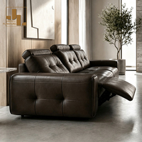 Neu Entworfenes Elektrisches Leder-Ausziehsofa-Set - Multifunktionales Smart-Sofa für Apartments