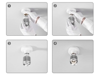 Bombilla LED con zoom E27 de 5W, carcasa de aluminio, CRI 97, lámpara antideslumbrante, instalación sencilla para comedor, negro/plateado