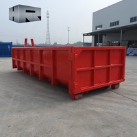 Conteneur de recyclage des déchets solides pour camion à benne basculante, 12 yards, en acier, personnalisé, avec système de levage par crochet, de fabrication OEM