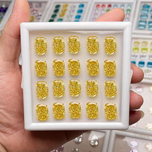 Bijoux de souhaits Pierre CZ synthétique de haute qualité Toutes tailles <span class=keywords><strong>4K</strong></span> Glace pilée Coussin allongé Cubic Zirconia - Product Image 3