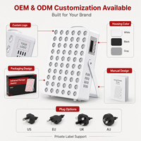 Panel Terapi Cahaya Merah RedThera 60 LED Dual-Chip, Panel Terapi Cahaya Inframerah 300W dengan Remote Control
