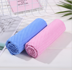 Cao thấm <span class=keywords><strong>PVA</strong></span> sơn dương làm mát cổ khăn 66*43cm 80*34cm 3D Waffle dập nổi <span class=keywords><strong>logo</strong></span> thể thao khăn cho lạnh hấp thụ mồ hôi - Product Image 2