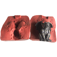 Moule en silicone pour statue décorative en fibre de verre, statue de fantôme assis, moule en béton pour spirituel gardien de jardin médiéval, pour la création de sculptures