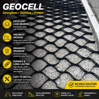 Géocell en HDPE fiable pour usage extérieur, idéal pour le renforcement des murs de soutènement, la remblayage et la prévention de la perte de sol sur les routes montagneuses