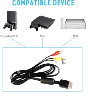 Câble vidéo AV, câble audio-vidéo stéréo A/V pour PS3 <span class=keywords><strong>Playstation</strong></span> PS1 PS2, câble audio-vidéo pour accessoires de console PS1/2/<span class=keywords><strong>3</strong></span> - Product Image 5