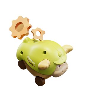 Prensa de dibujos animados para niños-<span class=keywords><strong>Coches</strong></span> de juguete inerciales, juguetes educativos para bebés, lindos <span class=keywords><strong>coches</strong></span> de juguete de animales taurinos - Product Image 1