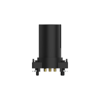 Conector de Cable de Latón de 4 Pines, Tipo Adaptador Industrial Ethernet M12, Receptáculo Hembra con Codificación D, IP67, FEDF4-SMD, Tianjin, LED