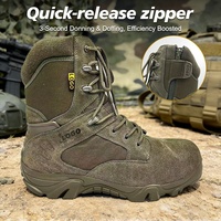 Bottes tactiques de sport légères pour hommes personnalisées, imperméables, respirantes, de haute qualité et confortables pour la marche
