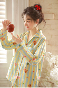 Indumenti <span class=keywords><strong>da</strong></span> <span class=keywords><strong>notte</strong></span> in <span class=keywords><strong>cotone</strong></span> <span class=keywords><strong>100</strong></span>% morbido traspirante Set <span class=keywords><strong>camicia</strong></span> <span class=keywords><strong>da</strong></span> <span class=keywords><strong>notte</strong></span> stile Casual - Product Image 2