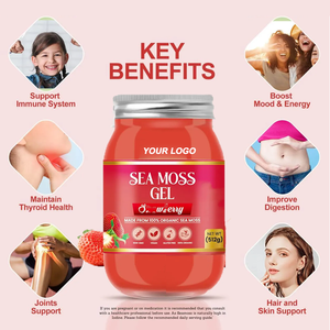 Gel de Musgo Marino Orgánico Superalimento al por Mayor OEM, Suplemento con Sabor a Frutas, Geles de Fresa Deshidratada, Etiqueta Privada, Gel de Musgo Marino Auténtico - Product Image 2
