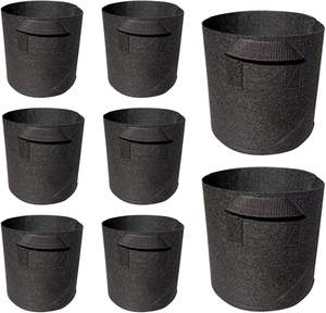 Sacs <span class=keywords><strong>de</strong></span> culture <span class=keywords><strong>de</strong></span> jardin intelligents biodégradables <span class=keywords><strong>de</strong></span> 1, 3, 5, 7, 10, 15, 20, 50, 100 gallons, résistants, épaissis, aération, non tissés - Product Image 1