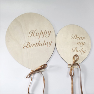 Globo Aerostático <span class=keywords><strong>Feliz</strong></span> Cumpleaños Pascua Graduación Arte Popular Pegatinas <span class=keywords><strong>de</strong></span> Pared Decorativas Caja <span class=keywords><strong>de</strong></span> Madera Decorativa para Habitación Infantil Fotografía - Product Image 2