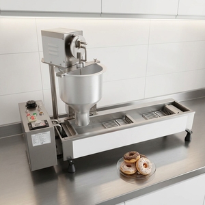 Machine à beignets à vitesse réglable, machine à faire des beignets, mini friteuse à une seule rangée - Product Image 6