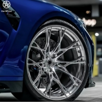 Jantes en alliage chromé DW Five Split Twin 18 19 20 22 pouces 5 trous compatibles BMW M3 M5 Concave Taille personnalisée Ajustement sur mesure Fabriqué sur commande