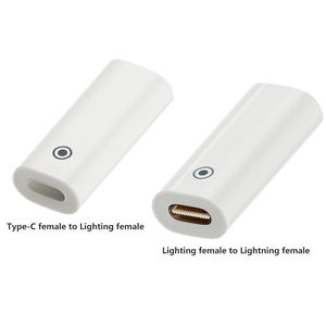 อะแดปเตอร์ชาร์จสําหรับ iPhone ดินสอ Type-C USB-C ถึง 8 พินตัวแปลงปลั๊กตัวเมียถึงตัวเมียขั้วต่อสมาร์ทสีขาว - Product Image 2