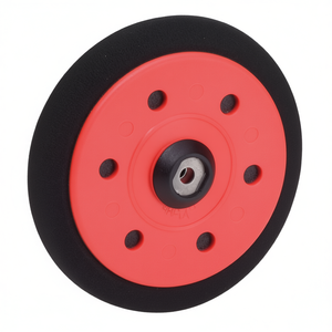 Ttake Velcro Disc Holder For Fiber Discs And Velcro Discs 80mm Red With Black <b>Foam</b> <b>Pad</b> - Product Image 2