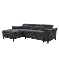 Canapé-lit d'angle en tissu de luxe, confortable et moderne, avec rangement, en forme de I, pour grossistes - Vente chaude
