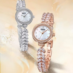 Mark Fairwhale 3020 Women's <b>Watch</b> <b>Diamond</b> Encrusted Luxury Retro Design Simple Fashion Quartz Movement Reloj Mujer - Product Image 1