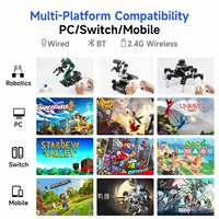 Controlador de Juegos Inalámbrico de Triple Modo con Joystick, Botones Mecánicos Táctiles, Compatible con PC, Android, iOS, Kit de Robot