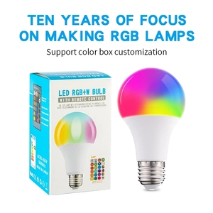E26/E27/B22 Foco Bombilla <span class=keywords><strong>LED</strong></span> RGB 7W/9W <span class=keywords><strong>Alexa</strong></span> Asistente de Google Compatible WiFi App Control Remoto de aluminio Cambio de color Alimentación de CA - Product Image 2