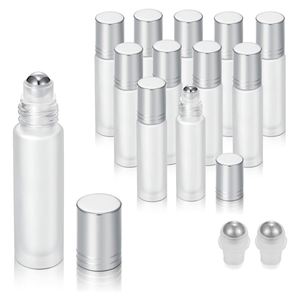 Venta al por Mayor de 100 Piezas de Mini Botellas de Perfume de Vidrio Cilíndricas Vacías de 10 ml con Rodillo y Embalaje en Cartón - Product Image 1