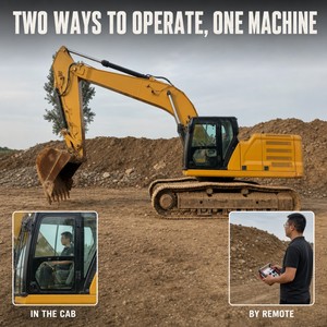 Excavadora de cadenas de 30 toneladas de segunda mano 2022 con pocas horas de uso, control remoto proporcional hidráulico inalámbrico industrial - Product Image 3