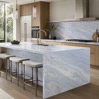Marbre bleu ciel haut de gamme pour la rénovation de murs, sols, escaliers et la décoration intérieure des hôtels, villas et appartements