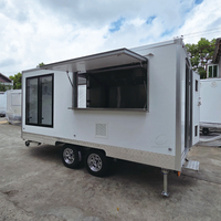 Remorque de restauration pour plats rapides, chariot à hot-dogs, camion de restauration rapide, remorque mobile pour bubble tea, bar à bière, remorque alimentaire double zone