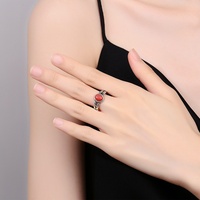 Bague réglable en cuivre style antique, agate rouge du Sud, motif épi de blé, design thaïlandais simple pour femme, idéale pour mariage, fête, anniversaire