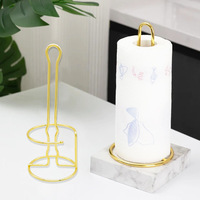 Support vertical en fil de fer pour rouleau de cuisine, distributeur de papier toilette doré, porte-serviettes, organisateur de mouchoirs – Fourniture directe usine